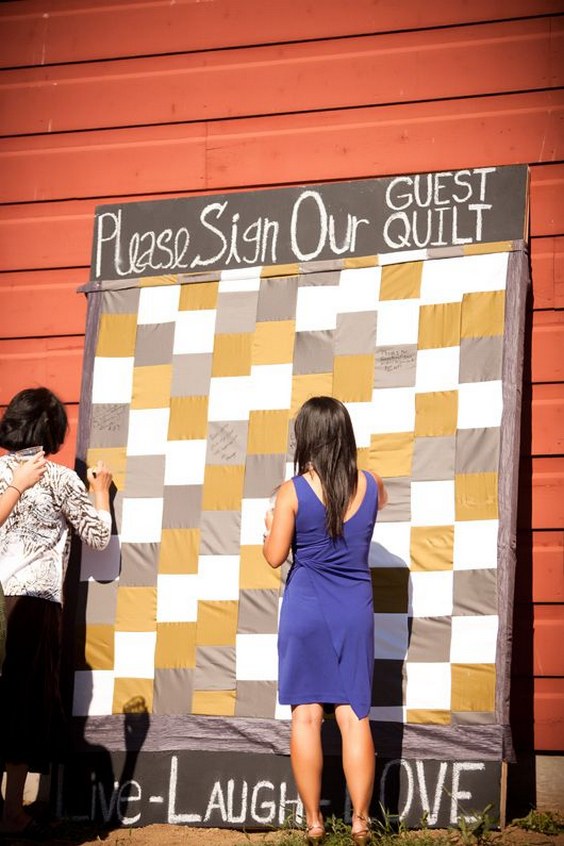 ask guest to sign a guest quilt
