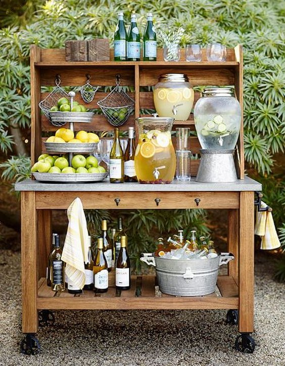 backyard food and drink station ideas