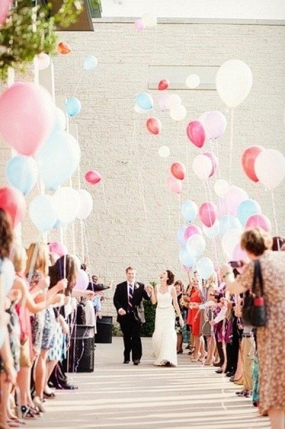 balloon wedding send off