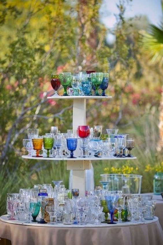 boho wedding drink bar