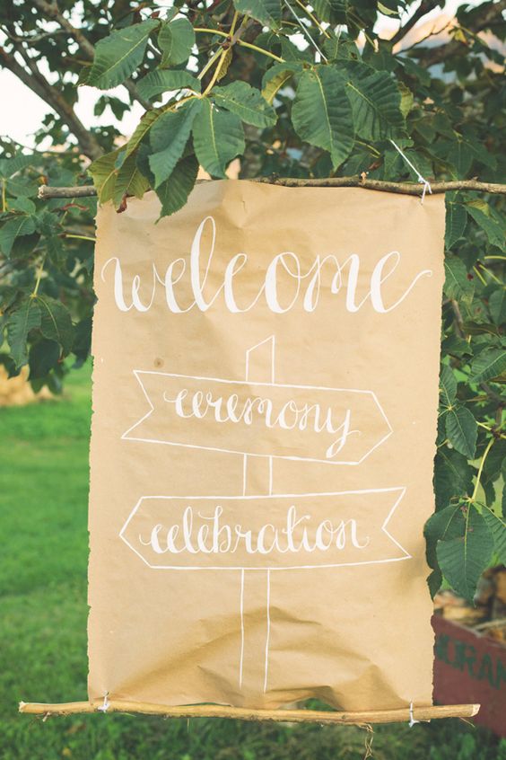 calligraphy wedding sign