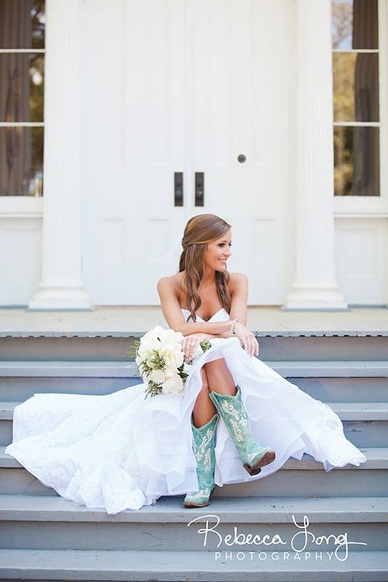 cowgirl boot for a wedding dress