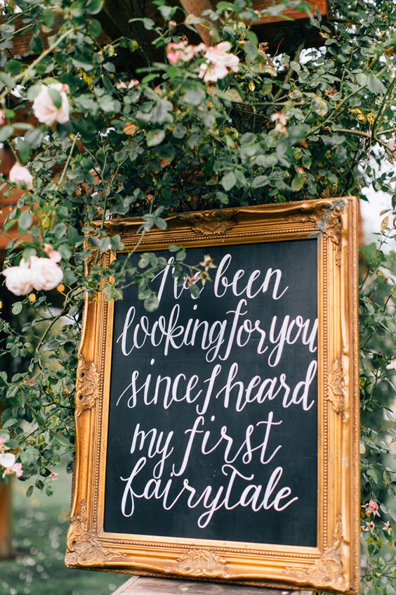 fairy tale wedding sign