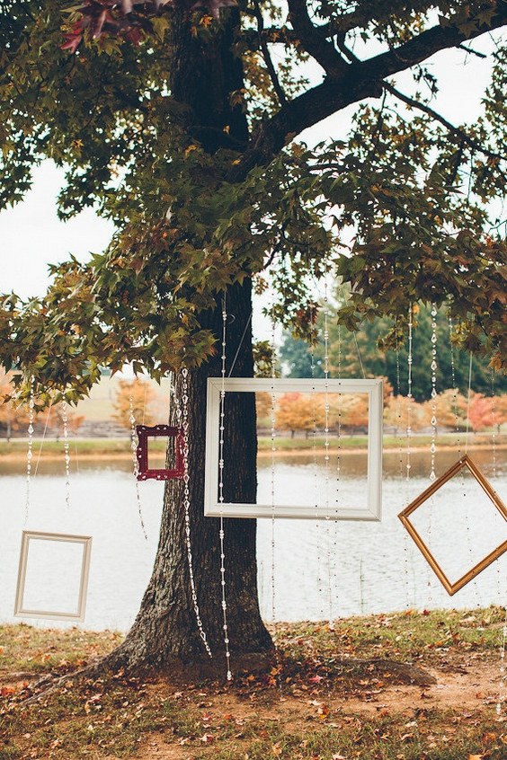 hanging photo frame ideas for weddings