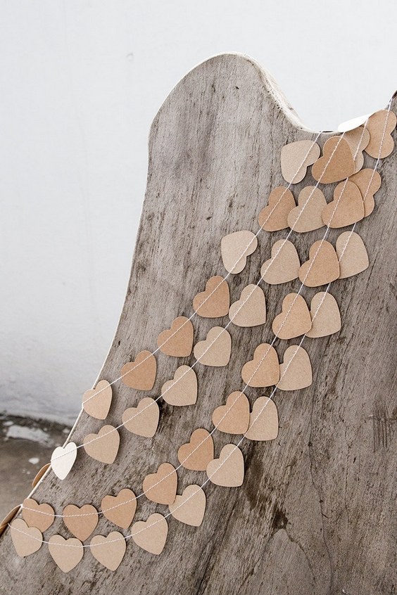 kraft paper garland wedding