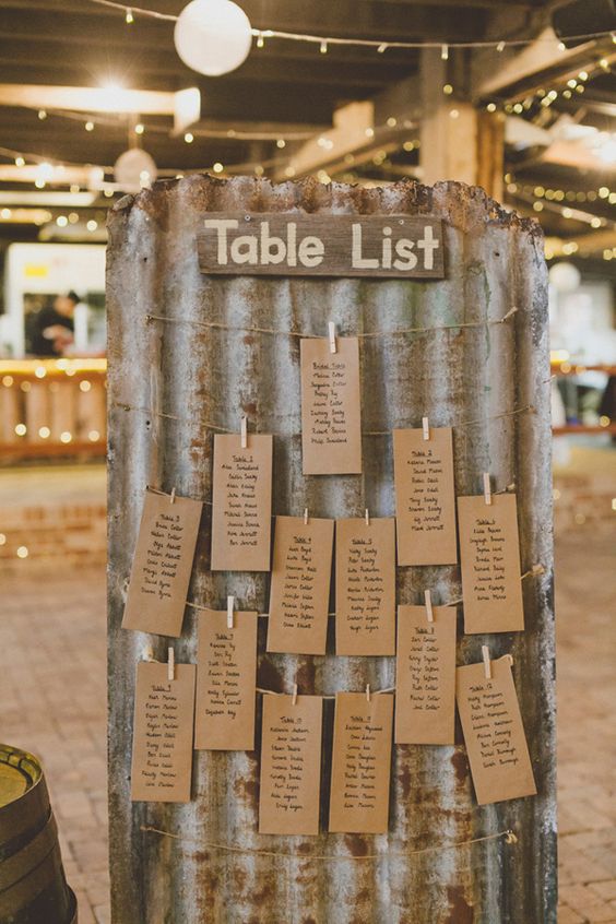 kraft paper rustic country seating chart