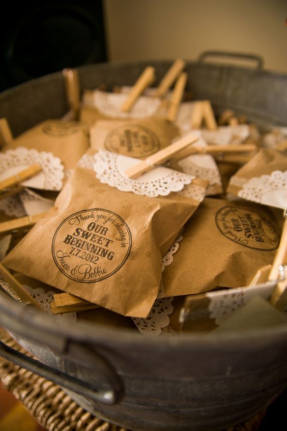 kraft paper wedding favors bag