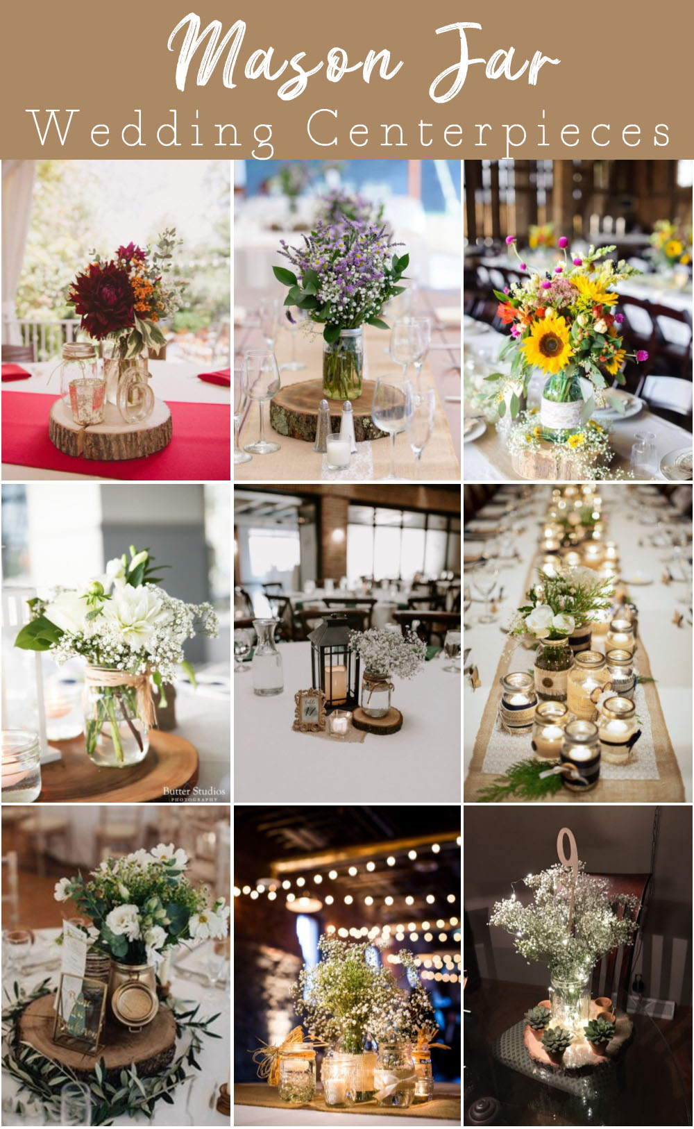 mason jar wedding centerpiece ideas