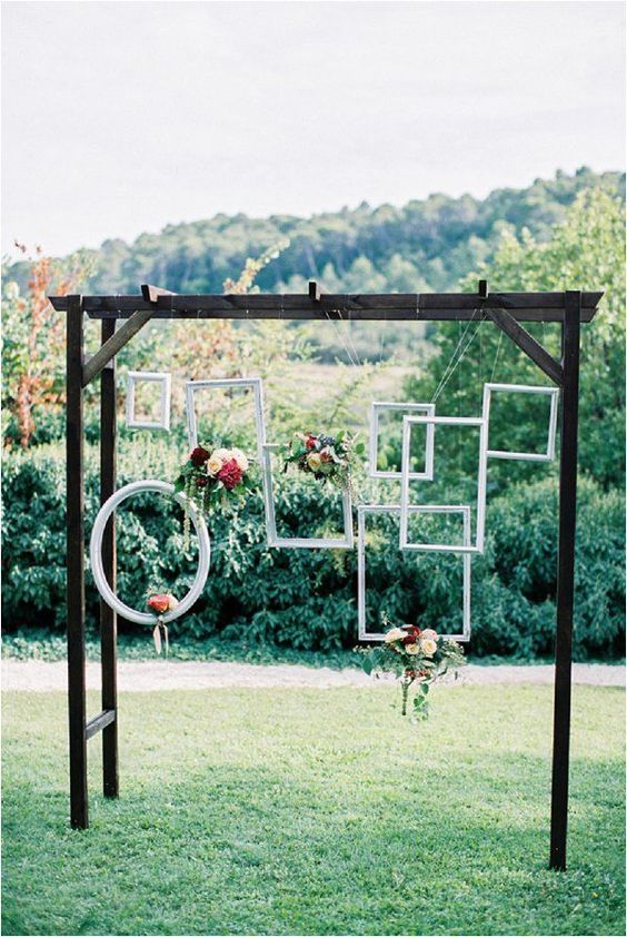 photo frames wedding altar ideas