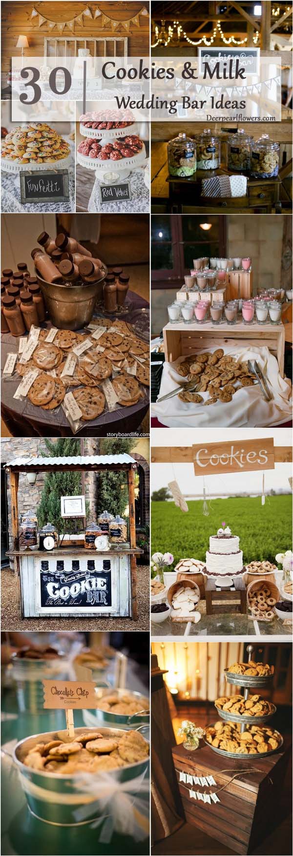 30 Trendy Wedding S'more, Cookies & Milk Bar Ideas 32 rustic country cookies smores bar