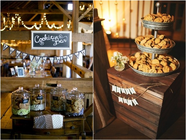 rustic country cookies wedding bar