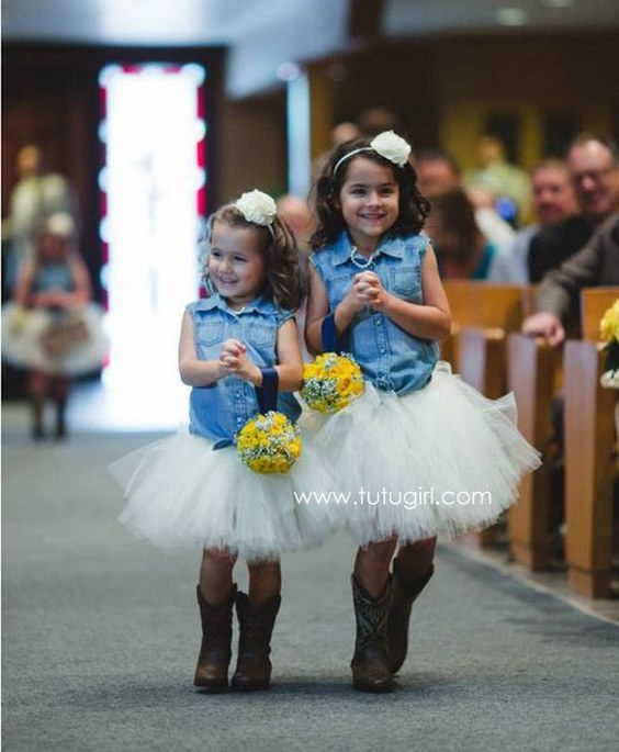 rustic country flower girl cowboy boots
