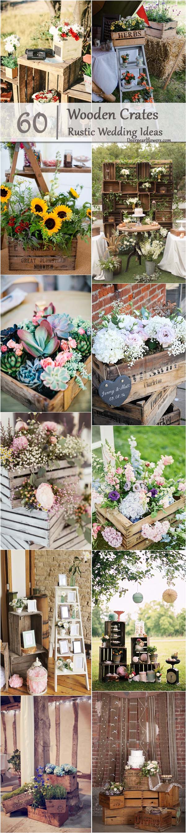 rustic country wooden crate wedding decor ideas