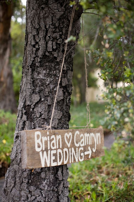 rustic wedding sign