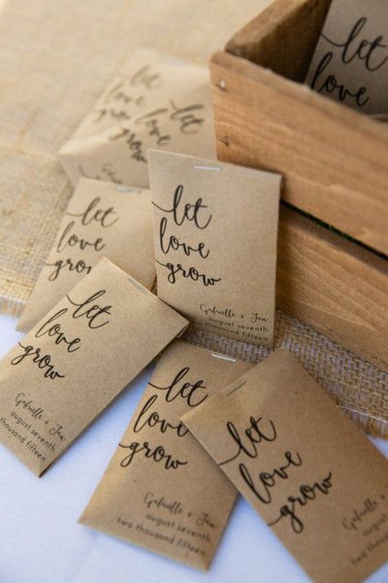 seeds as wedding favors