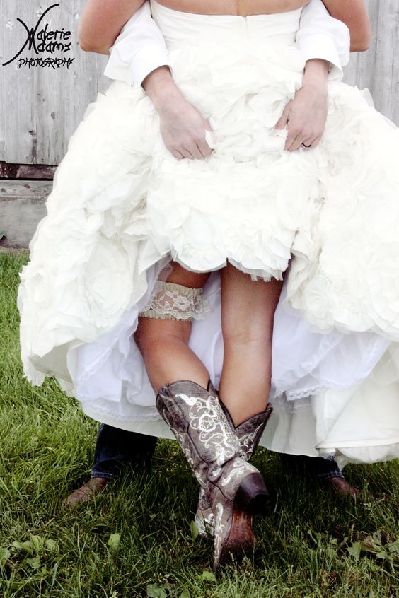 showing off garter and country boot