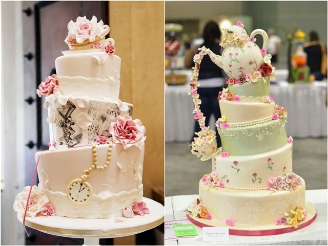 topsy turvy wedding cake idea