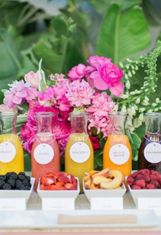 tropical bridal shower drinks