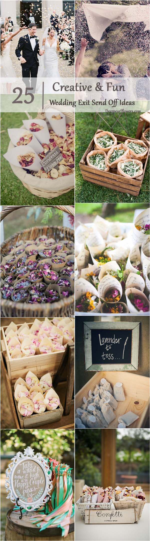 wedding exit confetti moss send off ideas