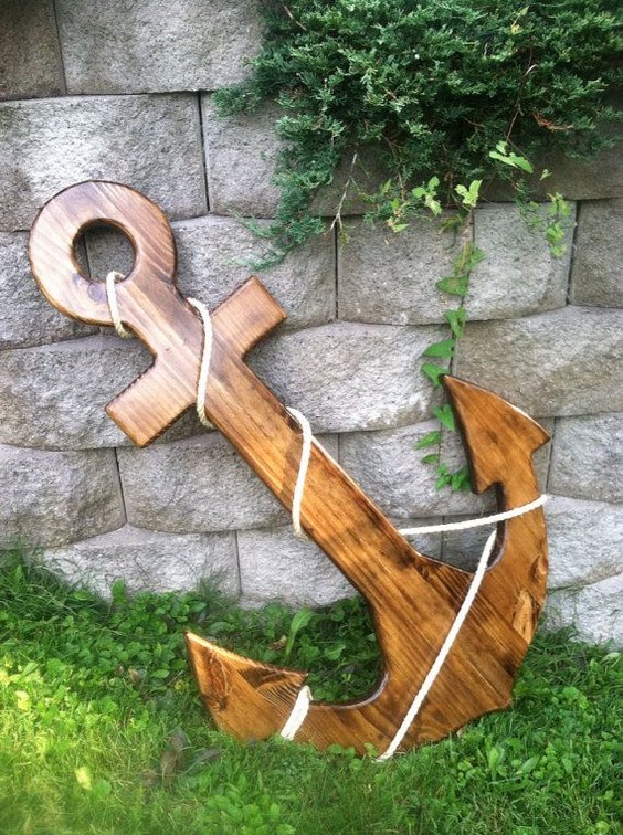 wood anchor wedding decor ideas