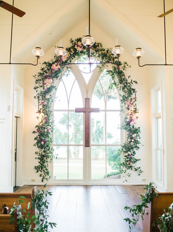 Amazing flower indoor arch