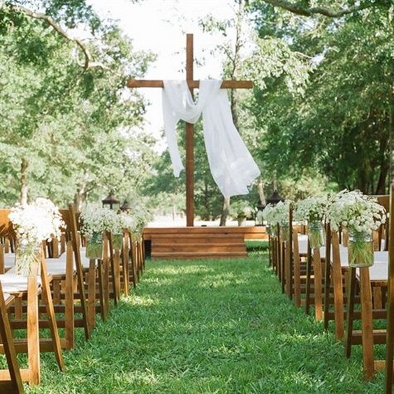 Backyard Christ Centered Wedding Ceremony