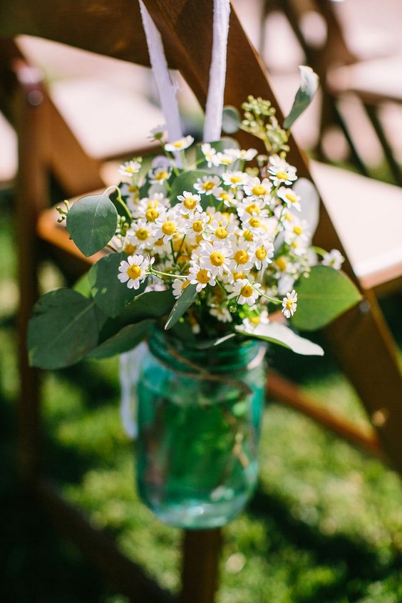 Chamomile Daisies Wedding Aisle