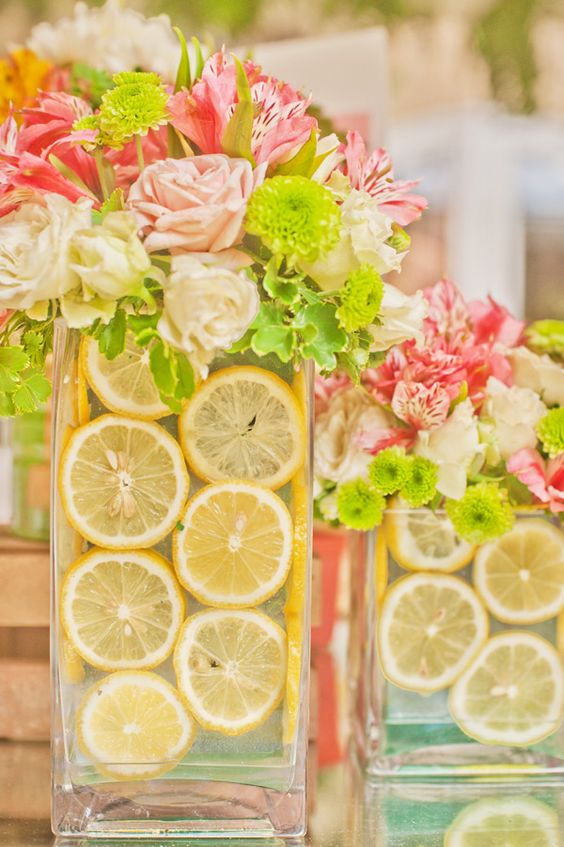 Citrus and Floral Centerpiece Ideas