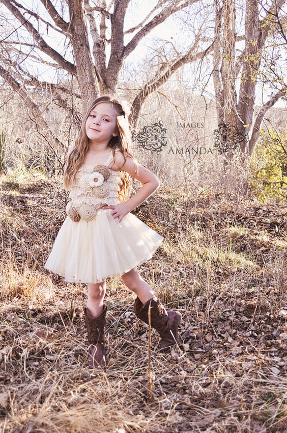 rustic country flower girl dresses