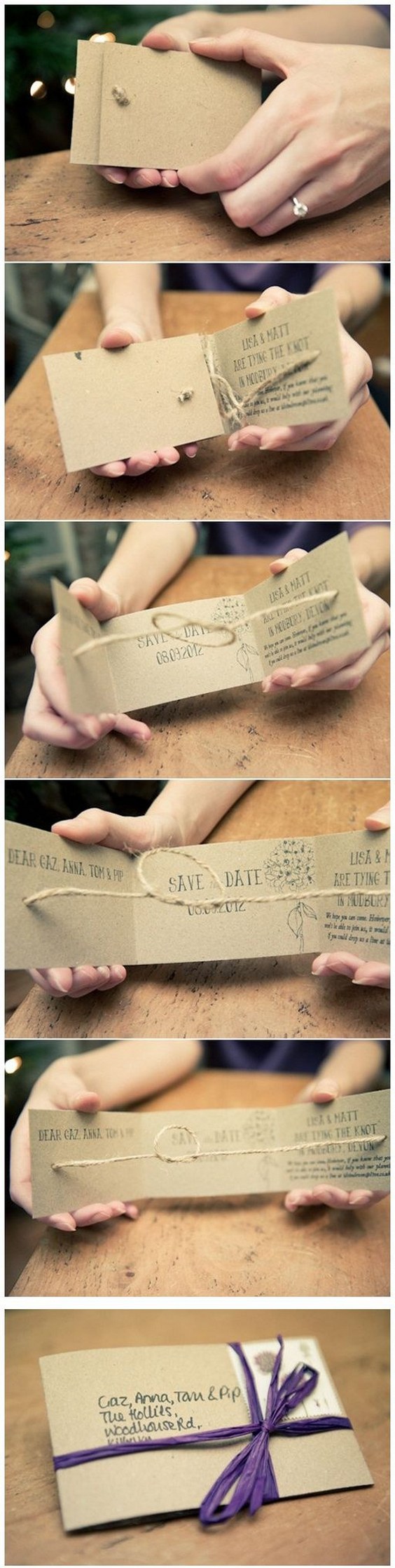 DIY Tie the Knot Save the Dates