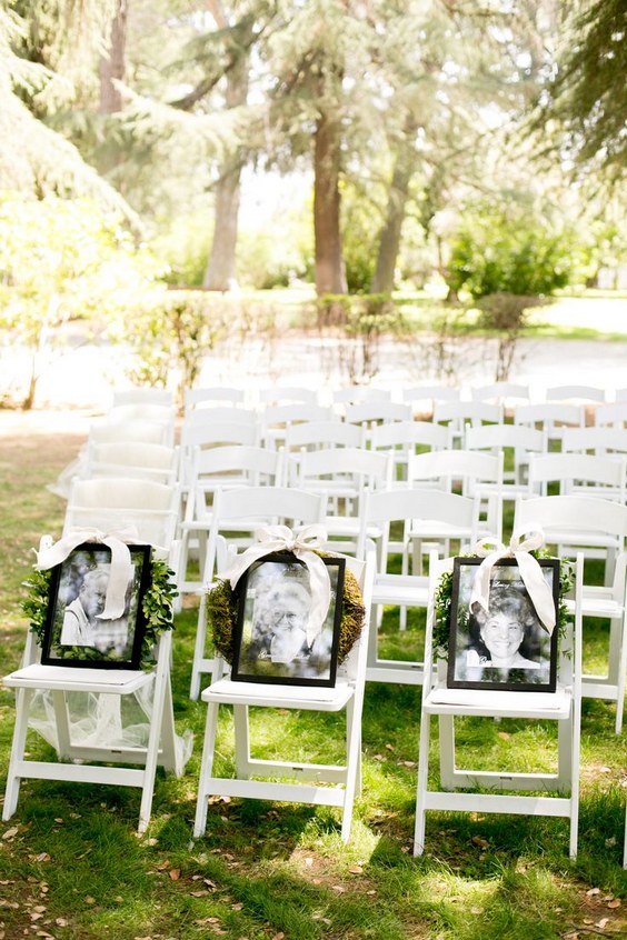 In Memory of wedding chair idea to remember loved ones that have passed