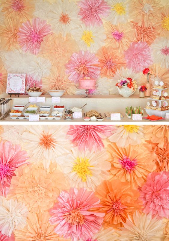 Paper Flower Backdrop