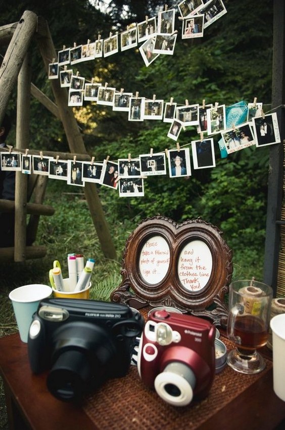 Polaroid Wedding Reception Guest Book