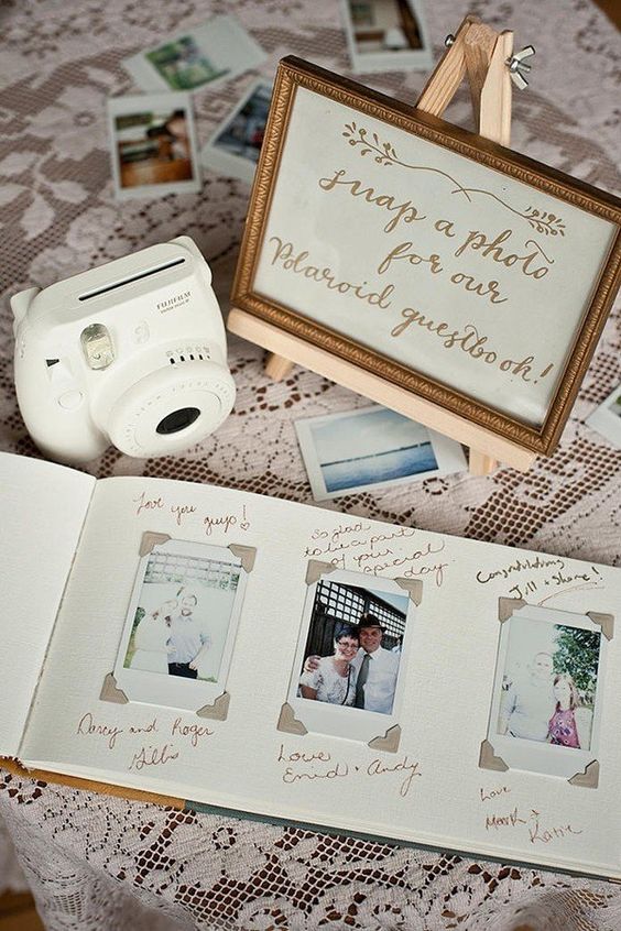 Polaroid wedding guestbook