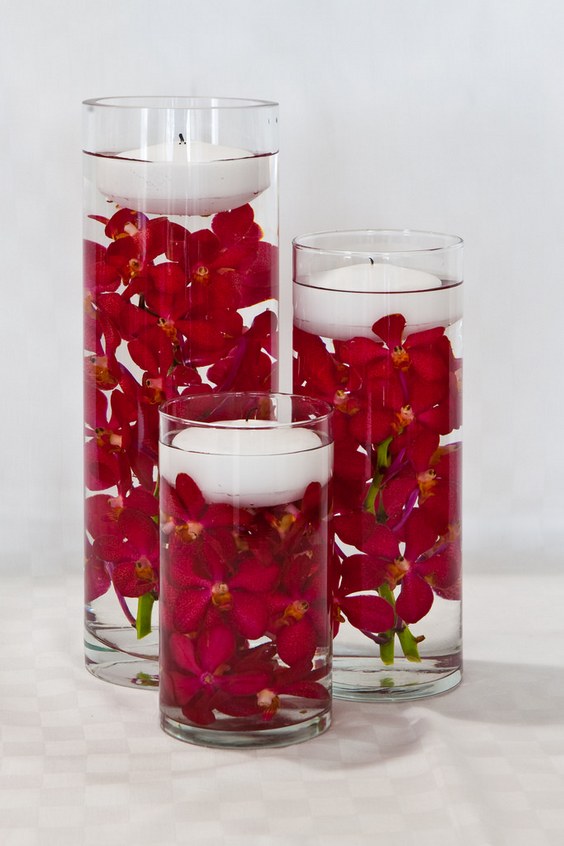 Submerged Flower Wedding Centerpiece