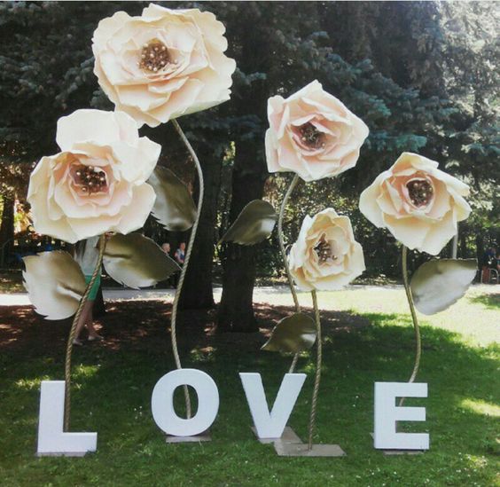 Wedding paper flowers