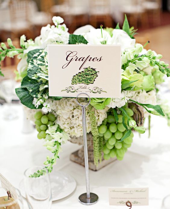 White Grape and Cabbage Centerpiece