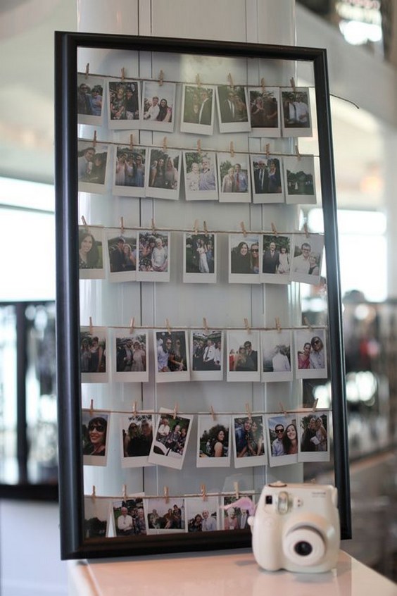 cretive polaroid wedding guestbook ideas