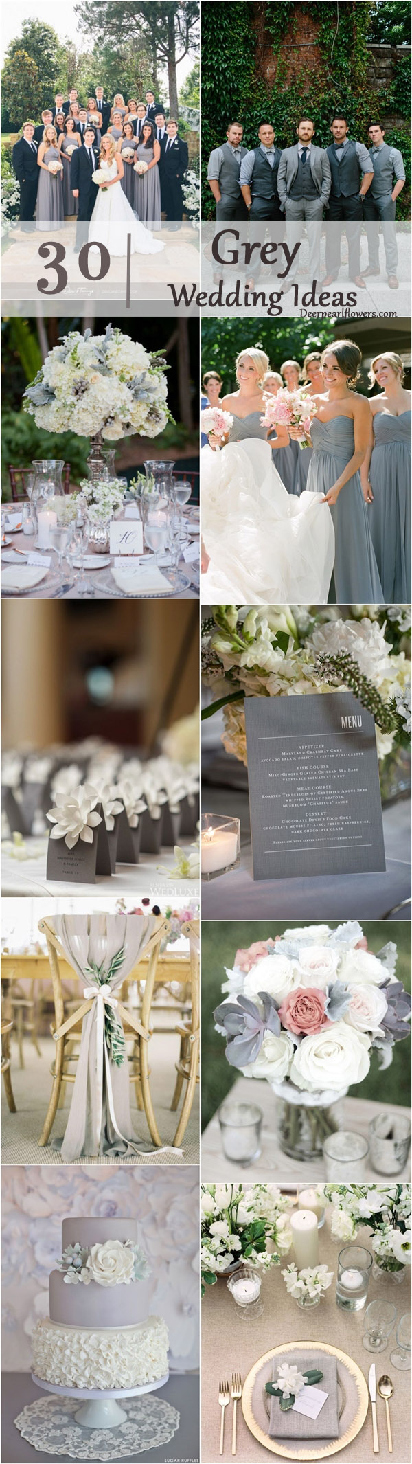 fall wedding ideas- grey wedding color ideas