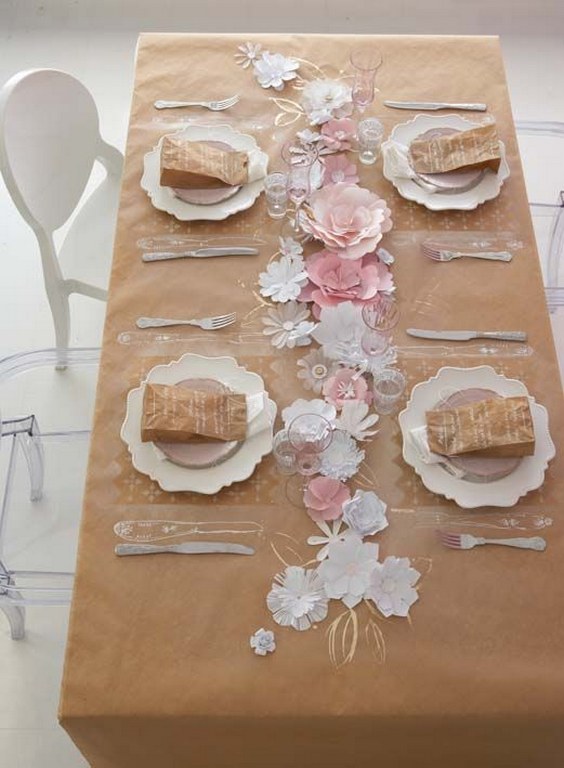 kraft paper wedding tablecloth