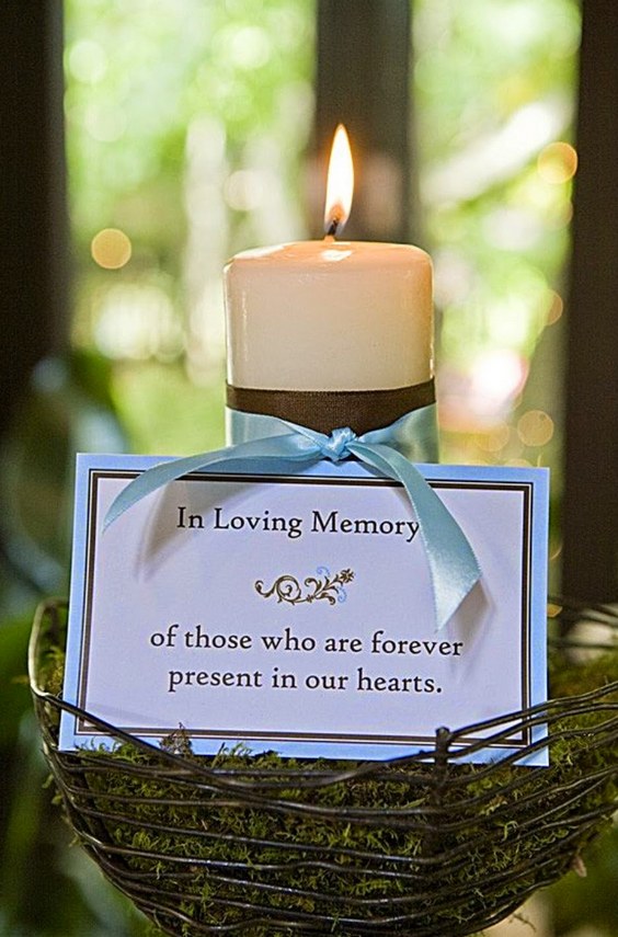 memory candle for wedding