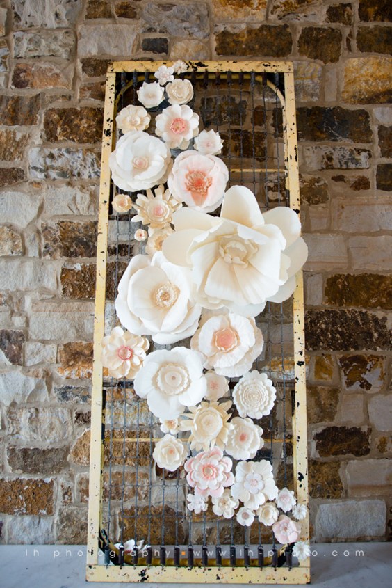 paper flower wedding backdrop