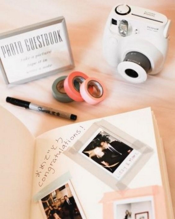 polaroid camera wedding guest book