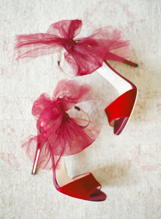 red wedding shoes