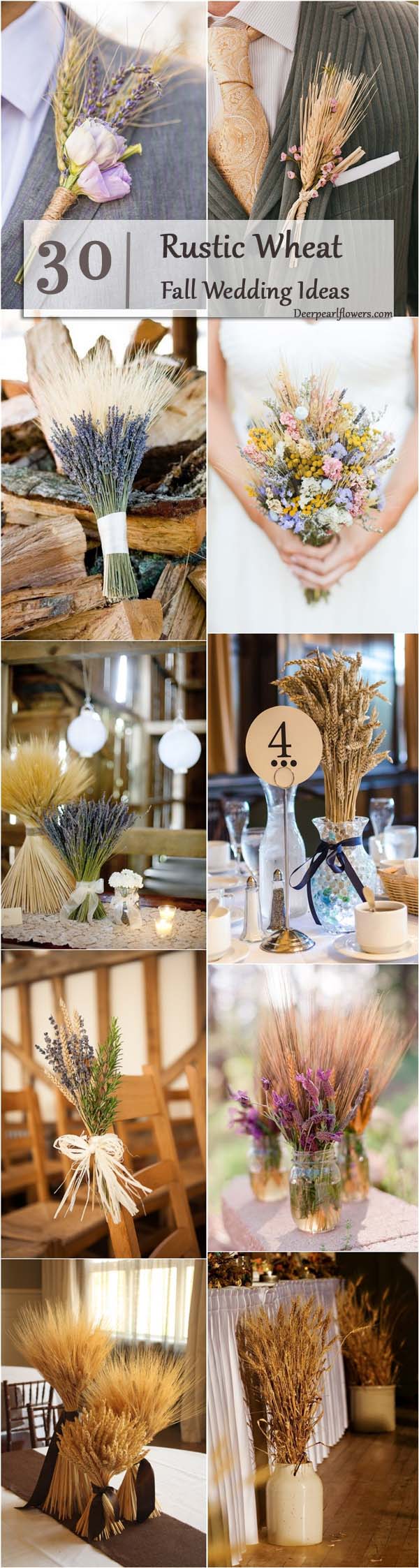 rustic country fall wheat wedding ideas