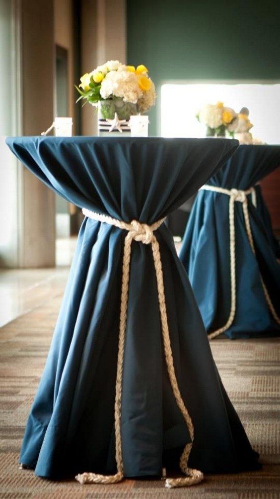tie the knot wedding table decor