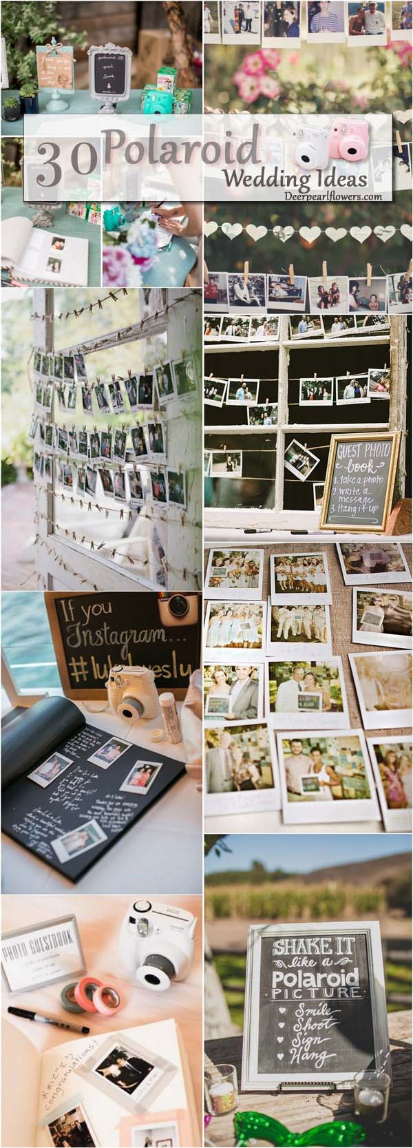 unique wedding ideas - Polaroid wedding guestbook ideas