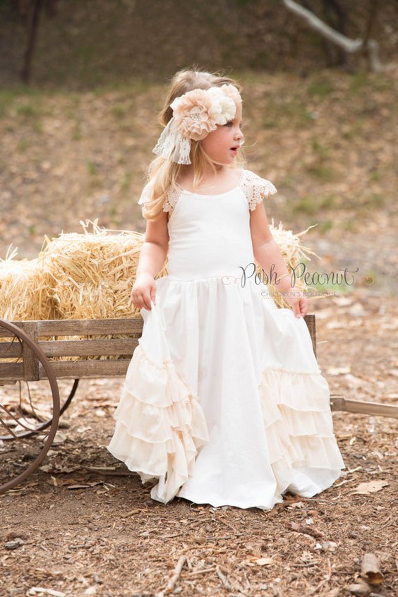 rustic country flower girl dresses