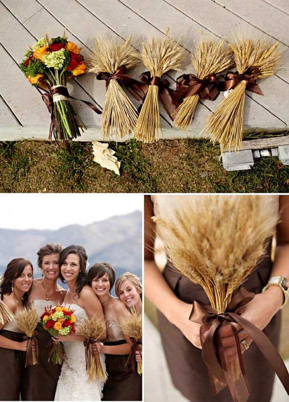 30 Fall Rustic Country Wheat Wedding Decor Ideas | Deer Pearl Flowers