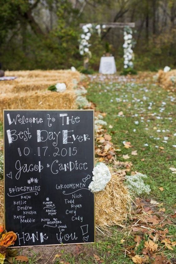 Fall Farm Wedding Sign